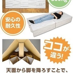 【新品未使用】ダンボールベッド 折り畳み 収納 【 段ボール ベッド 】 一人暮らし 避難グッズ 防災グッズ [ 神戸ダンボール ] クールラグジュアリーの画像