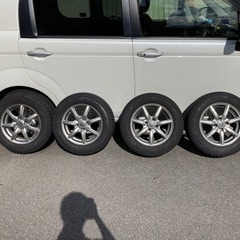 （値下げ）スタッドレスタイヤ　ホイールセット　14インチ①の画像