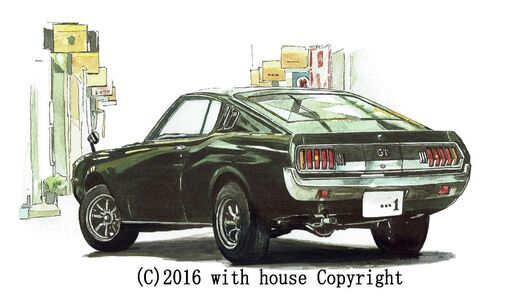 NC-073 セリカ2000GT 限定版画 直筆サイン有 額装済 作家 平右ヱ門