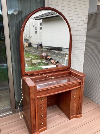 府中家具　鏡台セットと衣紋掛