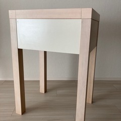 【新品スツール付】フランフラン コンパクトドレッサー  ウッド ホワイトの画像