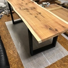 値下げ 大特価 銘木 秋田杉 Ｗ185サイズ 一枚板ダイニングテーブルの画像