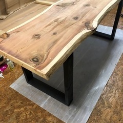 値下げ 大特価 銘木 秋田杉 Ｗ185サイズ 一枚板ダイニングテーブルの画像