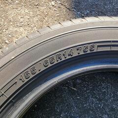 155/65R14  2020年製 ヨコハマタイヤ 日本製 タイヤ 2本セット kj46の画像