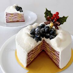 ♡ カシスとピスタチオのミルクレープ & 雪だるまメレンゲクッキ...