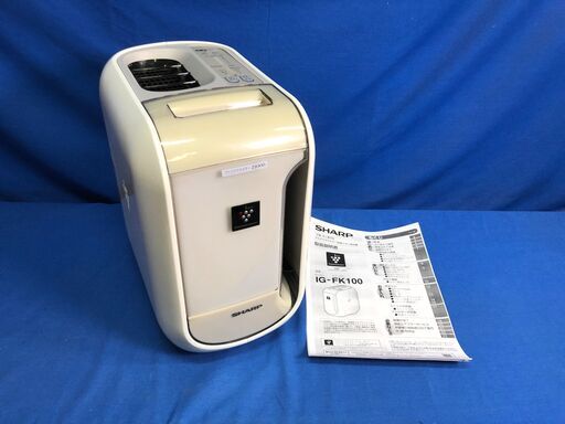 【動作保証あり】SHARP 2013年 IG-FK100 加湿機能付 プラズマクラスター イオン発生機【管理KRK717】