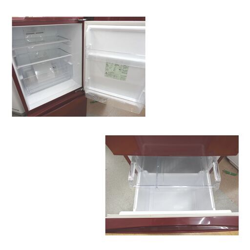 西岡店 冷蔵庫 157L 2ドア 2018年製 アクア AQR16G レッド AQUA 100Lクラス