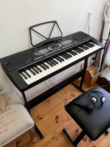 Alesis 電子キーボード 61鍵盤 ヘッドホン スタンド 椅子
