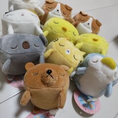 動物マシュマロ俵型マスコット10こセットの画像
