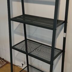 IKEA - LERBERG レールベリ シェルフユニット , ダークグレー , 60x148 cmの画像