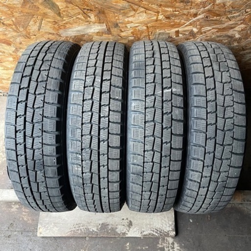 バリ山　DUNLOP ダンロップ　WM01 155/65R14 スタッドレス タイヤ　2019年製　14インチ