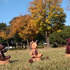 手縫いで作る✨栃木レザーを使用したテディベア🧸