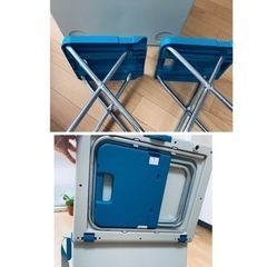 アウトドア　コンパクト折りたたみテーブルチェアクラーボックスの画像
