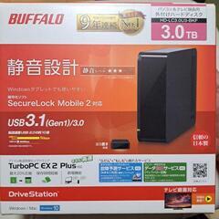 新品 バッファロー 外付けハードディスク3T