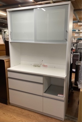 【引取可・東京都板橋区】木目調 キッチン収納 レンジボード 引取可・東京都板橋区】木目調 キッチン収納 レンジボード