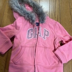 90cm ベビーGAP 裏起毛 パーカー フード モコモコ