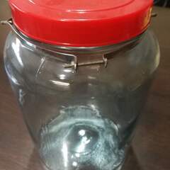 ★梅酒びん★ガラス製★保存容器★果実酒★透明★瓶★果実酒★高さ26cm、直径１６センチほど。の画像