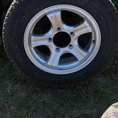 値下げ  ジムニアルミホイールとスタッドレスタイヤ付き4本セット175/80R16の画像