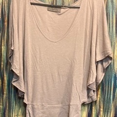 ノーブランド  フリアスリーブ Tシャツ