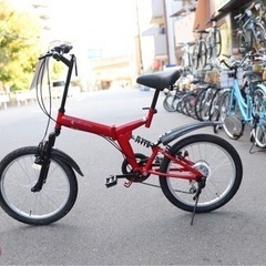 折りたたみ自転車−20インチレッド