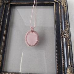 マクラメ編み　ネックレス　ローズクォーツ　ガネーシャさまの画像