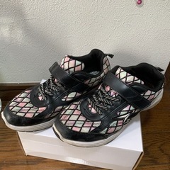 瞬足スニーカー22cm 2E 女の子