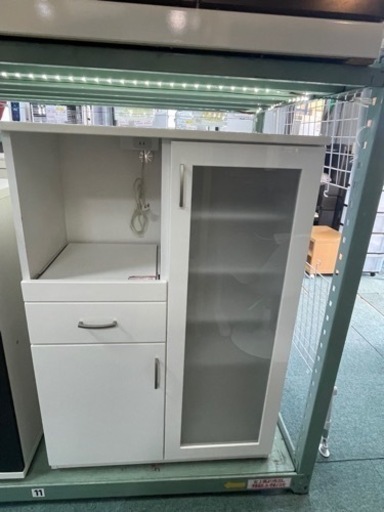 k400☆食器棚・レンジボード☆ホワイトウッド調☆幅1160㎜☆近隣配達