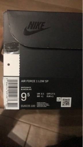 supreme 27.5センチ　ホワイト　AF1  シュプリーム