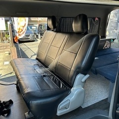 ローンブラックの方でも可能！ハイエースワイドロング2700cc車検5年12月までし　ギブソンフルエアロ+バッドフェイス　グッドイヤーイーグル１+17インチホイールベットキットカスタム多数の画像