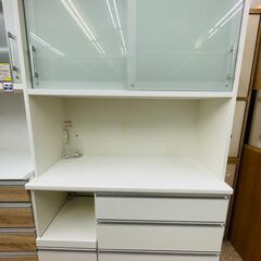 ?松田家具 2面レンジボード ✨定価￥96,550✨ スチームオーブン対応!! ソフトクローザー 人気のホワイト‼?