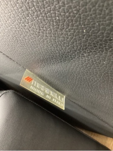 KJ-112【新入荷　リサイクル品】マリネリ　イタリア製　総本革　3シーターソファ　黒