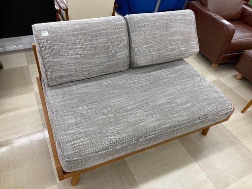 2人掛けソファー　UNICO　ALBERO　ﾗｲﾄｸﾞﾚｰ×ﾗｲﾄﾌﾞﾗｳﾝ