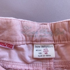 ZARA baby  ザラベビー　コーデュロイパンツ　98 ピンクの画像