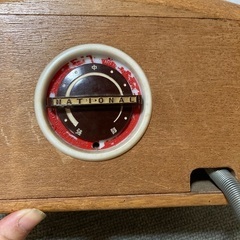 お話し中　昭和　ナショナル　レトロな木製あんかの画像
