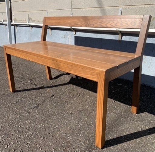 札幌市内配送無料 unico ウニコ STRADA ストラーダベンチ 天然木 2人掛け