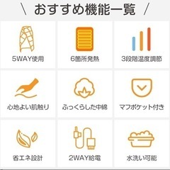 決まりました【新品】電気毛布　掛け  USB 大判サイズ 掛け着る両用 裏起毛 膝掛け　の画像