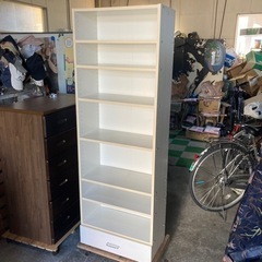 ★本棚/収納家具/ホワイト/高さ175/熊谷★