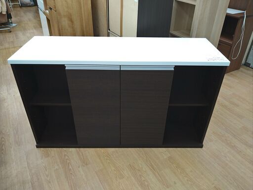 ★ジモティ割あり★ ニトリ キッチンカウンター ダークブラウン H85×W150×D50 クリーニング済み KJ972