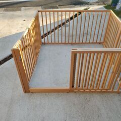 日本製 「木製ワンタッチ ペットサークル　LLサイズ」 大型犬 中型犬 サークル 折りたたみ ペットケージ ペットゲージの画像