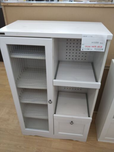 ★ジモティ割あり★ 佐藤産業 レンジ台 ホワイト H120×W75×D39 クリーニング済み KJ975