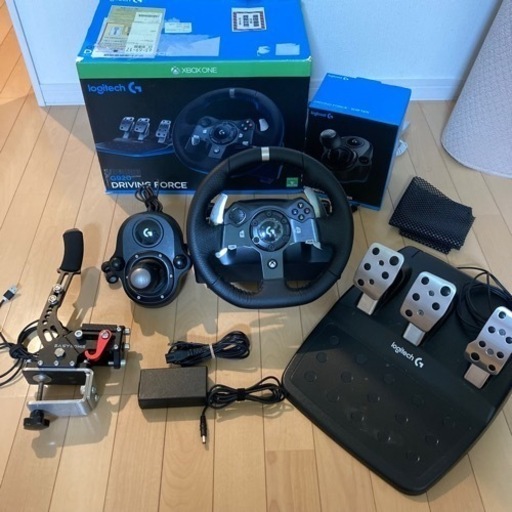 Logitech G920 ハンコン　シフター　サイド　一式セット　ハンドル訳あり　xbox one PC ドライビングフォース