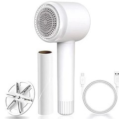 家用電動毛玉取り器 充電式 セーター 毛玉取り 粘着ローラー付き 強力毛玉取りの画像