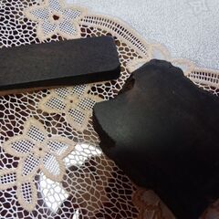 🌈●天然木加工品 黒柿台座+黒柿ストラップ