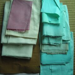 ☆布切れ　ハギレ　古布　無地・昭和レトロ柄　多数　の画像