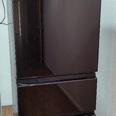 美品！MITSUBISHI　3ドア冷蔵庫 (365L・右開き) クリスタルブラック　MR-CG37F-B　21年製　動作品