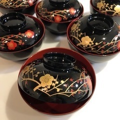 【差し上げます】汁椀　6個セット　未使用品