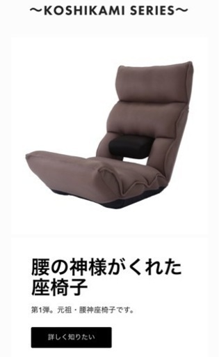 11/6まで　腰の神様がくれた座椅子