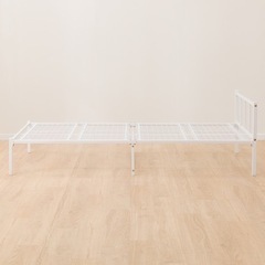 シングルパイプベッド(ホワイト)の画像