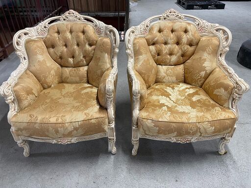 【お洒落】BDS by BRUNO DROVANDI 一人掛けソファー 2脚セット イタリア製 ゴージャス 早い者勝ち！ 引取歓迎 配送OK