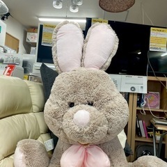 【新品同様‼️】座高80cm うさぎ 特大ぬいぐるみ ウサギ 兎 ふわふわな触り心地♪の画像